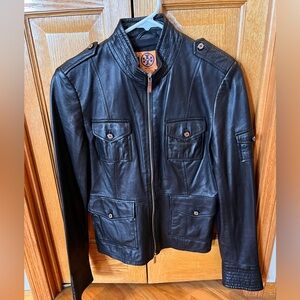 Tory Burch leather jacket. Size 6.